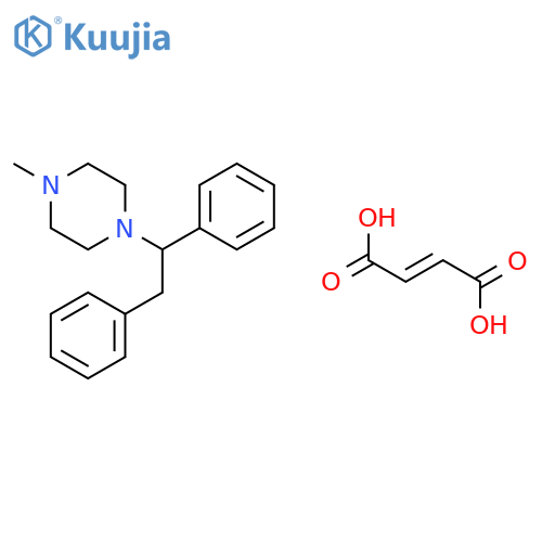 1-(1,2-diphenylethyl)-4-methylpiperazine (2E)-but-2-enedioate structure