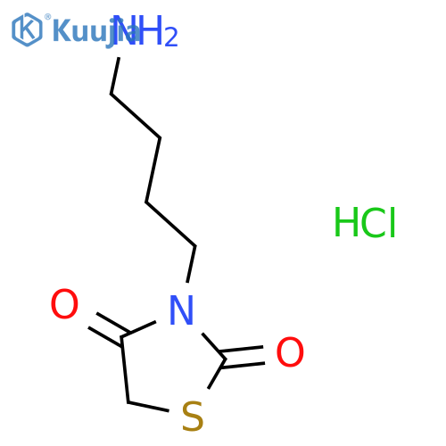 3-(4-aminobutyl)-1,3-thiazolidine-2,4-dione hydrochloride structure