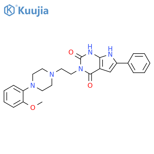 1H-Pyrrolo[2,3-d]pyrimidine-2,4(3H,7H)-dione,3-[2-[4-(2-methoxyphenyl)-1-piperazinyl]ethyl]-6-phenyl- structure