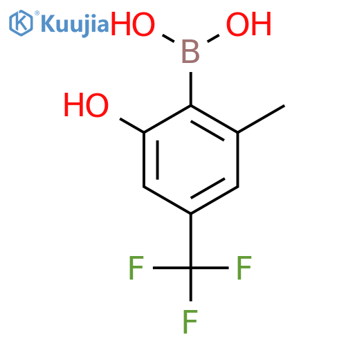 (2-Hydroxy-6-methyl-4-(trifluoromethyl)phenyl)boronic acid structure