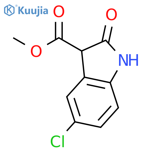 methyl 5-chloro-2-oxo-2,3-dihydro-1H-indole-3-carboxylate structure