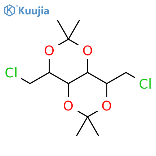 Galactitol,1,6-dichloro-1,6-dideoxy-2,4:3,5-di-O-isopropylidene-, D- (8CI) structure