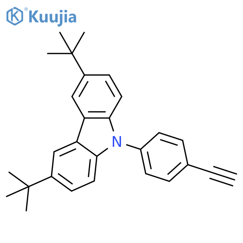 9H-Carbazole, 3,6-bis(1,1-dimethylethyl)-9-(4-ethynylphenyl)- structure