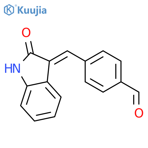 4-((2-Oxoindolin-3-ylidene)methyl)benzaldehyde structure