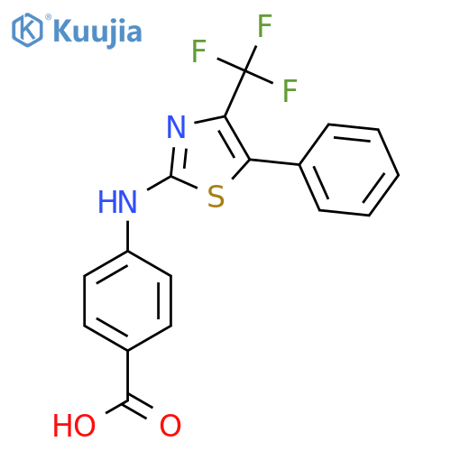 4-{5-Phenyl-4-(trifluoromethyl)-1,3-thiazol-2-ylamino}benzoic Acid structure