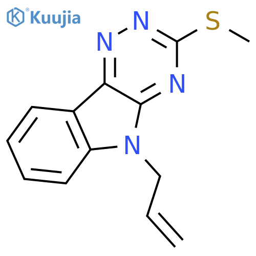 3-(methylsulfanyl)-5-(prop-2-en-1-yl)-5H-[1,2,4]triazino[5,6-b]indole structure