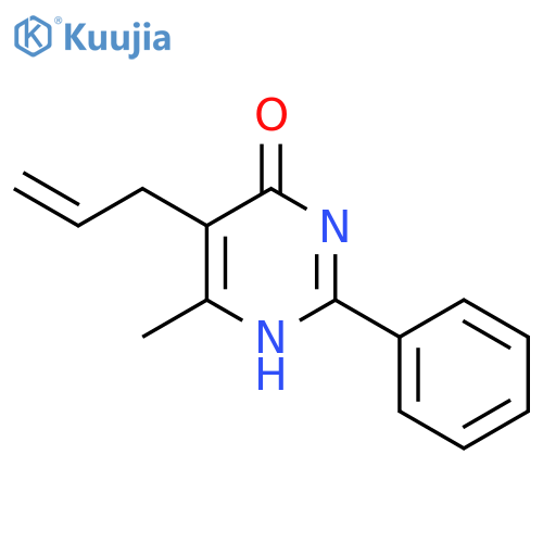 6-methyl-2-phenyl-5-(prop-2-en-1-yl)-3,4-dihydropyrimidin-4-one structure