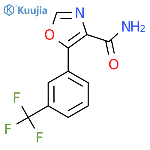 5-3-(Trifluoromethyl)phenyl-1,3-oxazole-4-carboxamide structure