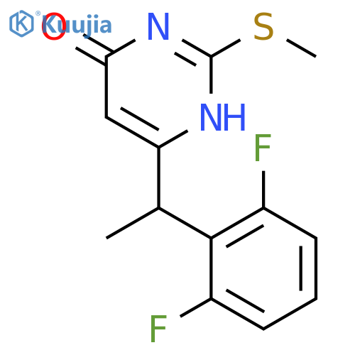 4(1H)-Pyrimidinone, 6-[1-(2,6-difluorophenyl)ethyl]-2-(methylthio)- structure
