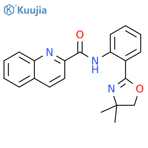 2-Quinolinecarboxamide, N-[2-(4,5-dihydro-4,4-dimethyl-2-oxazolyl)phenyl]- structure