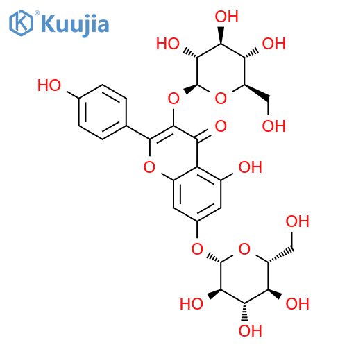 Kaempferol -3,7-di-O-glucoside structure