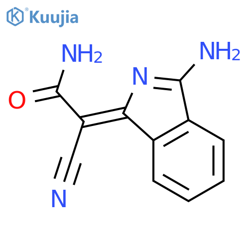 2-(3-amino-1H-isoindol-1-ylidene)-2-cyanoacetamide structure