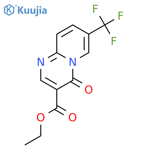 4-Oxo-7-trifluoromethyl-4h-pyrido[1,2-a]pyrimidine-3-carboxylic acid ethyl ester structure