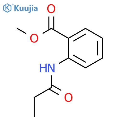 Benzoic acid,2-[(1-oxopropyl)amino]-, methyl ester structure