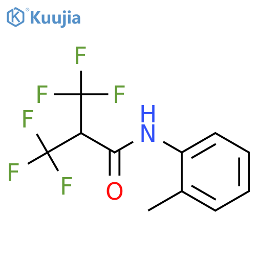 N1-(2-methylphenyl)-3,3,3-trifluoro-2-(trifluoromethyl)propanamide structure