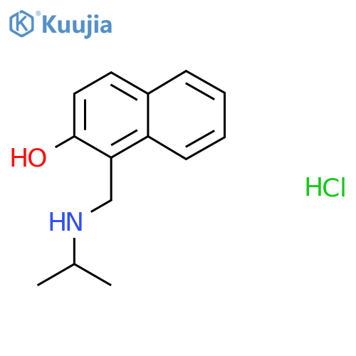 1-{[(Propan-2-yl)amino]methyl}naphthalen-2-ol hydrochloride structure