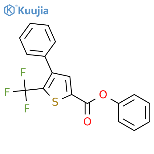Phenyl 4-phenyl-5-(trifluoromethyl)thiophene-2-carboxylate structure