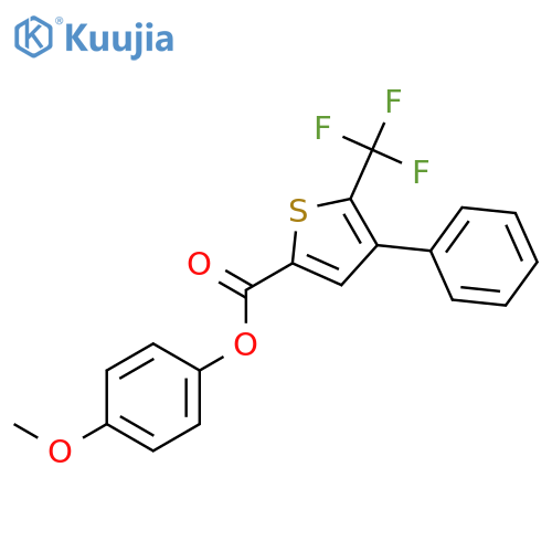 4-Methoxyphenyl 4-phenyl-5-(trifluoromethyl)thiophene-2-carboxylate structure
