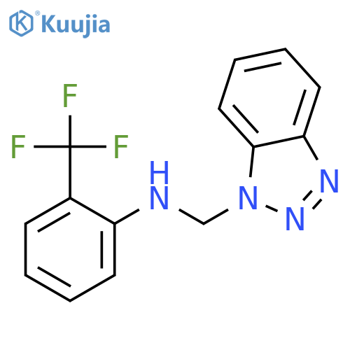 1H-Benzotriazole-1-methanamine, N-[2-(trifluoromethyl)phenyl]- structure
