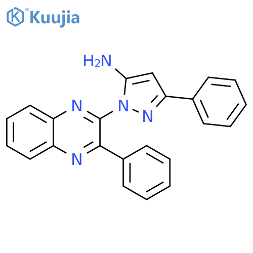 1H-Pyrazol-5-amine, 3-phenyl-1-(3-phenyl-2-quinoxalinyl)- structure