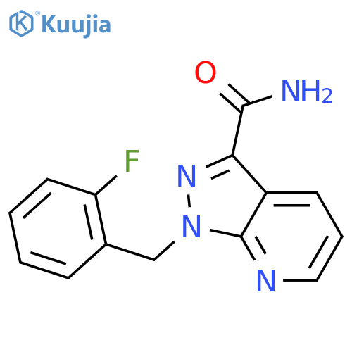 1-(2-Fluorobenzyl)-1H-pyrazolo[3,4-b]pyridine-3-carboxamide structure