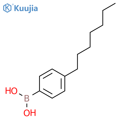 4-N-Heptylphenylboronic acid structure