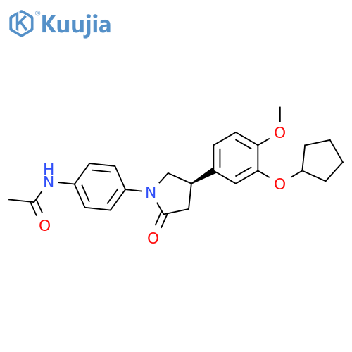 Acetamide, N-[4-[(4R)-4-[3-(cyclopentyloxy)-4-methoxyphenyl]-2-oxo-1-pyrrolidinyl]phenyl]- structure
