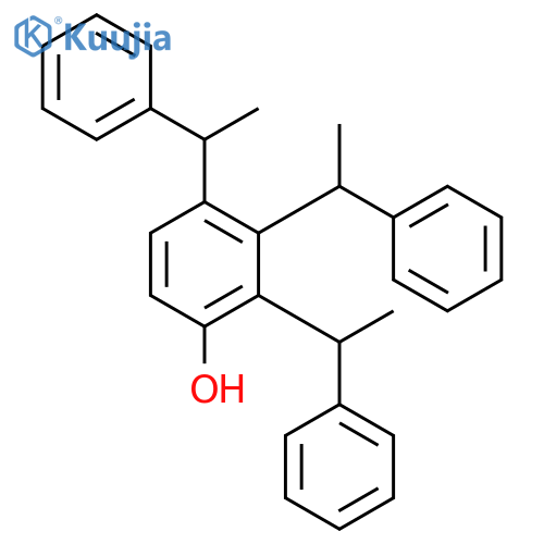 Phenol,tris(1-phenylethyl)- structure