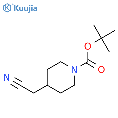 Tert-butyl 4-(cyanomethyl)piperidine-1-carboxylate structure
