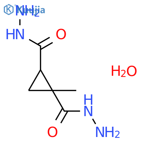 1,2-Cyclopropanedicarboxylicacid, 1-methyl-, 1,2-dihydrazide, hydrate (1:1) structure