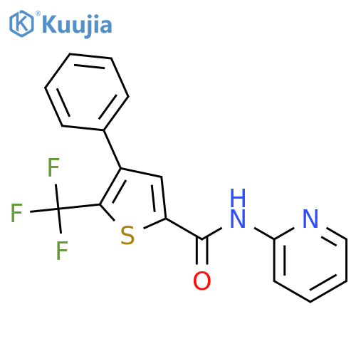 2-THIOPHENECARBOXAMIDE, 4-PHENYL-N-2-PYRIDINYL-5-(TRIFLUOROMETHYL)- structure