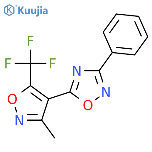 1,2,4-Oxadiazole, 5-[3-methyl-5-(trifluoromethyl)-4-isoxazolyl]-3-phenyl- structure