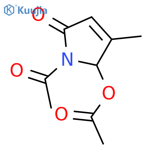 (5S)-1-acetyl-5-(acetyloxy)-1,5-dihydro-4-methyl-2H-Pyrrol-2-one structure