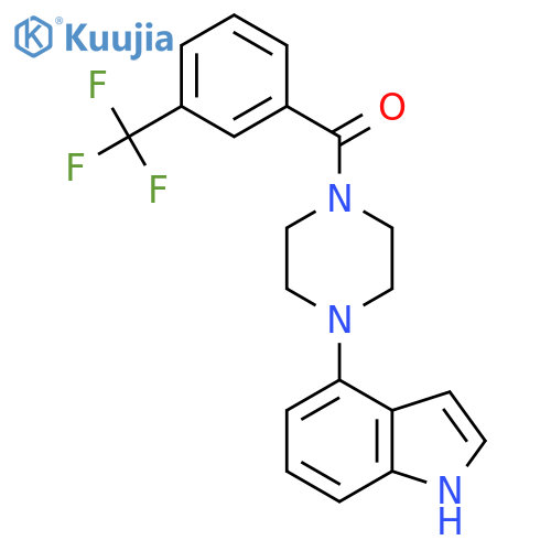 Piperazine,1-(1h-indol-4-yl)-4-[3-(trifluoromethyl)benzoyl]- structure