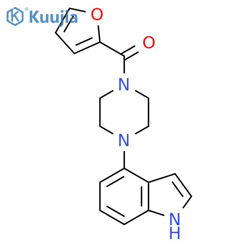Piperazine,1-(2-furanylcarbonyl)-4-(1h-indol-4-yl)- structure