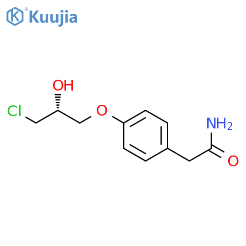 2-(4-((2R)-3-Chloro-2-hydroxypropoxy)phenyl)acetamide structure