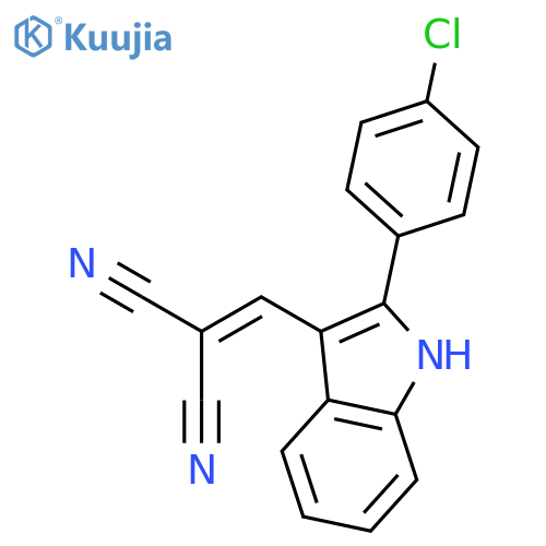 Propanedinitrile, [[2-(4-chlorophenyl)-1H-indol-3-yl]methylene]- structure