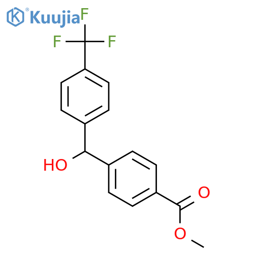 Benzoic acid, 4-[hydroxy[4-(trifluoromethyl)phenyl]methyl]-, methyl ester structure