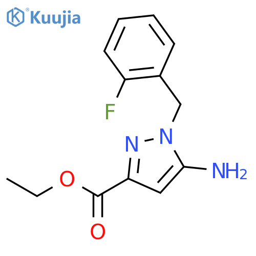 ethyl 5-amino-1-[(2-fluorophenyl)methyl]-1H-pyrazole-3-carboxylate structure