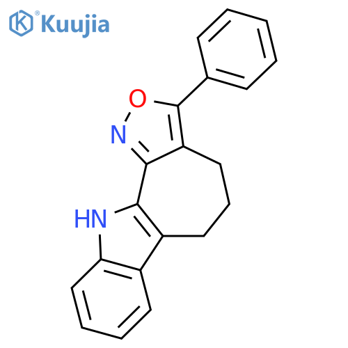 Isoxazolo[4',3':6,7]cyclohept[1,2-b]indole, 4,5,6,11-tetrahydro-3-phenyl- structure