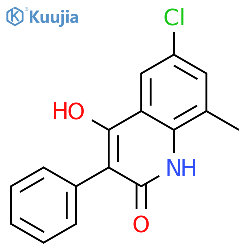 2(1H)-Quinolinone,6-chloro-4-hydroxy-8-methyl-3-phenyl- structure