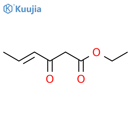 4-Hexenoic acid, 3-oxo-, ethyl ester, (E)- structure