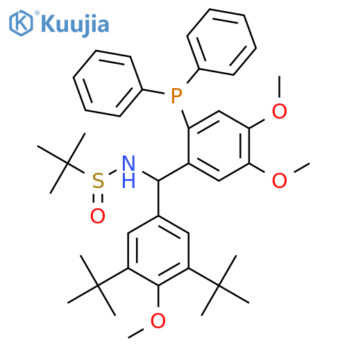 (R)-N-[(R)-(3,5-Di-tert-butyl-4-methoxyphenyl)[2-(diphenylphosphino)-4,5-dimethoxyphenyl]methyl]-2-methylpropane-2-sulfinamide structure