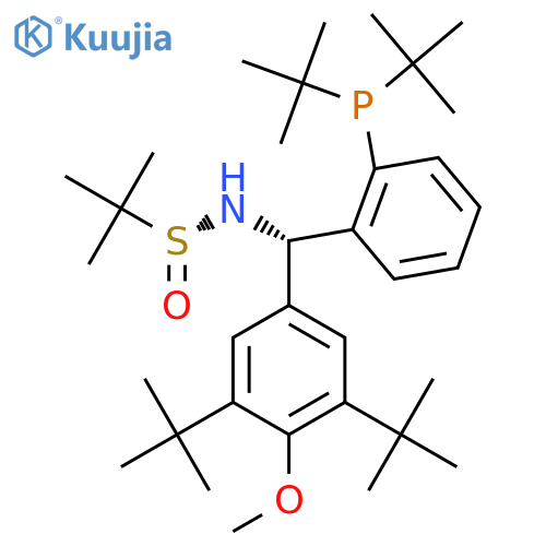 [S(R)]-N-[(S)-(3,5-di-t-butyl-4-methoxyphenyl)[2-(di-tert-butylphosphino)phenyl]methyl]-2-methyl-2-propanesulfinamide, 95% structure