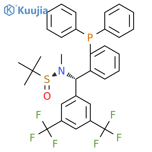 [S(R)]-N-[(S)-[3,5-bis(trifluoromethyl)phenyl][2-(diphenylphosphino)phenyl]methyl]-N,2-dimethyl-2-propanesulfinamide, 95% structure