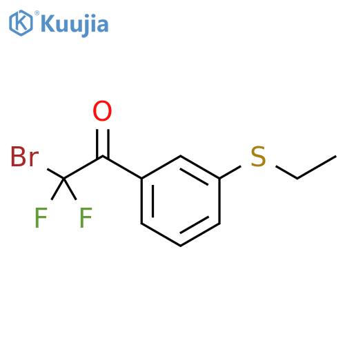 2-Bromo-2,2-difluoro-1-(3-(ethylthio)phenyl)ethanone structure