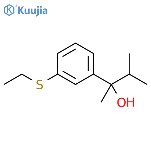 Benzenemethanol, 3-(ethylthio)-α-methyl-α-(1-methylethyl)- structure