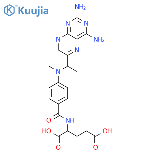 L-Glutamic acid,N-[4-[[1-(2,4-diamino-6-pteridinyl)ethyl]methylamino]benzoyl]- structure