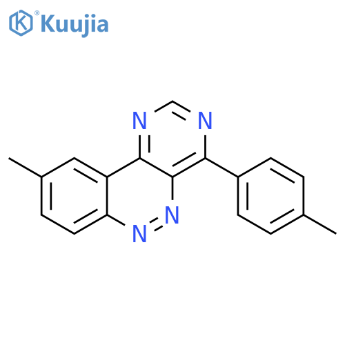 Pyrimido[5,4-c]cinnoline, 9-methyl-4-(4-methylphenyl)- structure