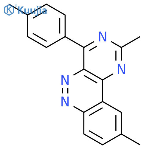 Pyrimido[5,4-c]cinnoline, 2,9-dimethyl-4-(4-methylphenyl)- structure